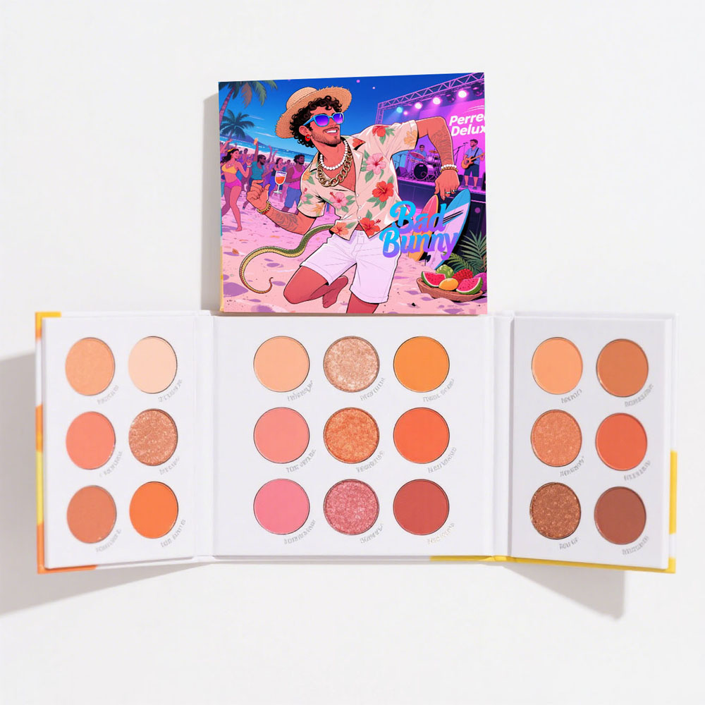 Bad Bunny Eyeshadow Palette – 12 Bold Shades Inspired by Reggaeton Street Style Sombras de Ojos Esti